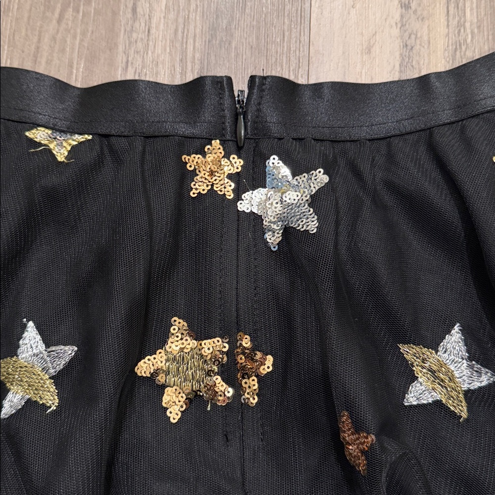 🌟 NWT Alisa Pan Star-Studded Black Two-Piece Set – Top & Sequin Tulle Skirt - Picture 6 of 6